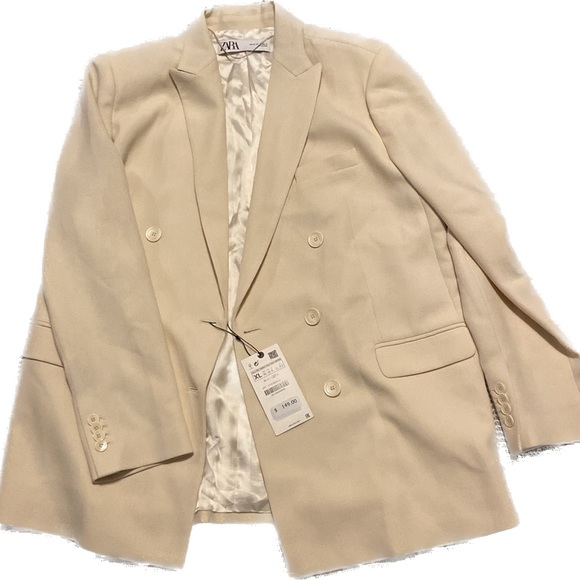 NWT Zara Straight Cut Double Breasted Blazer 🎉free shipping! - Picture 3 of 10